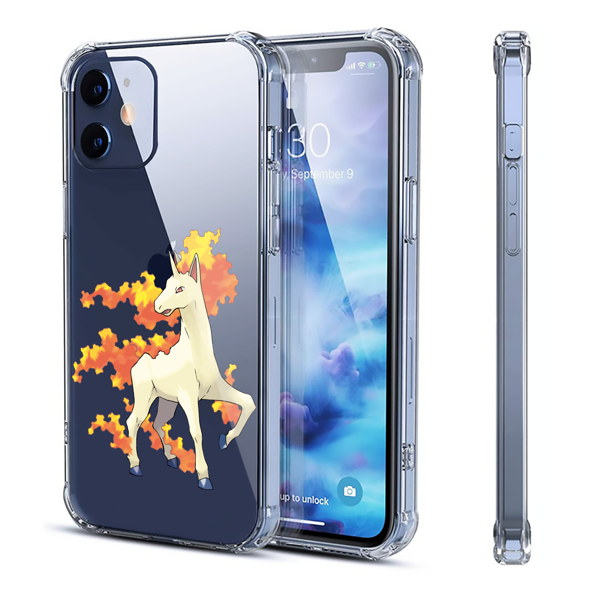 （画像用） ポケットモンスター Pokémon 【iPhone 12シリーズ対応】透明スマホケース（クリアソフトケース）